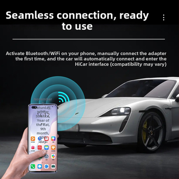 Belaidė CarPlay adapteris su HiCar integracija (Modelis Y3+, Prekės ženklas Junfu, 5.0V, 0.25W)