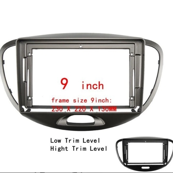 Ramă pentru consola centrală de navigație și panou audio pentru Hyundai i10 2012 - Material: plastic; Tensiune: 12V; Putere: 200W; Compatibil: Hyundai i10 2012