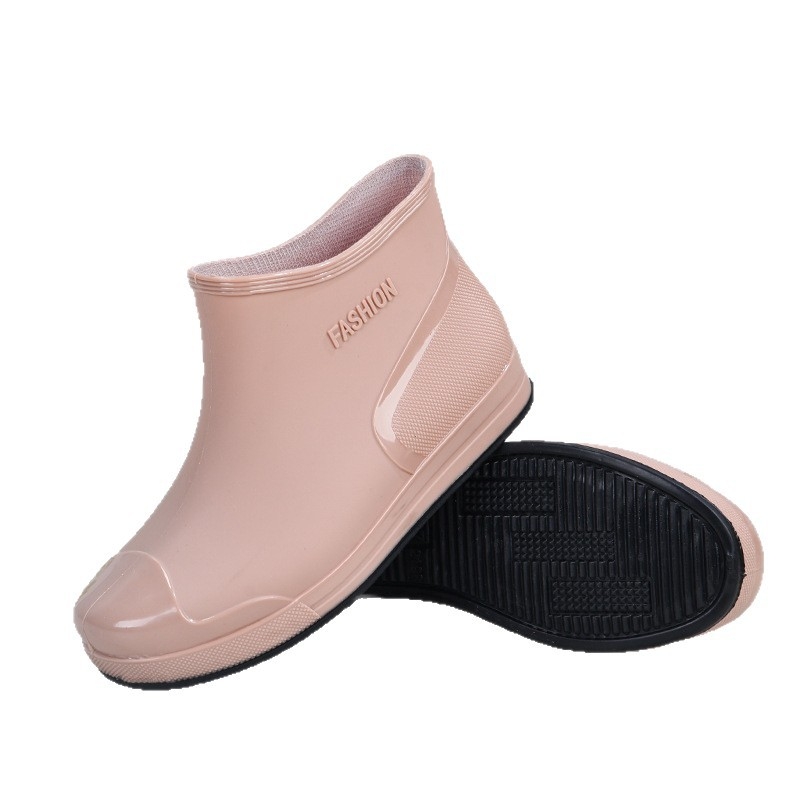 Ženske kišne čizme, vodootporne, protuklizne, gornji dio od PVC-a, niski 1-3 cm, slip-on