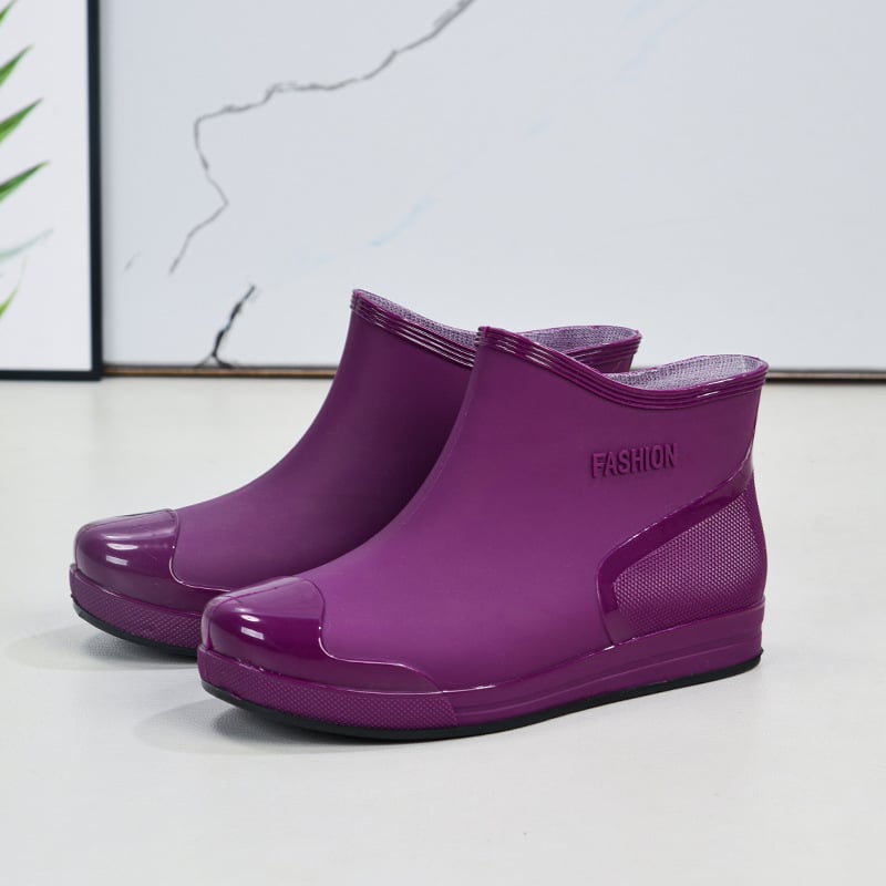 Ženske kišne čizme, vodootporne, protuklizne, gornji dio od PVC-a, niski 1-3 cm, slip-on
