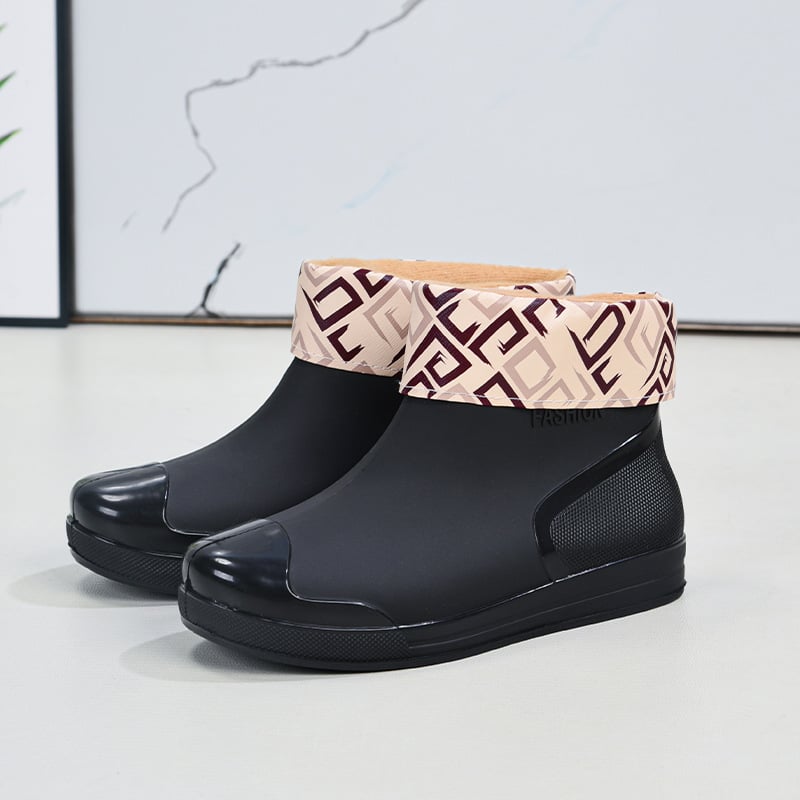 Ženske kišne čizme, vodootporne, protuklizne, gornji dio od PVC-a, niski 1-3 cm, slip-on