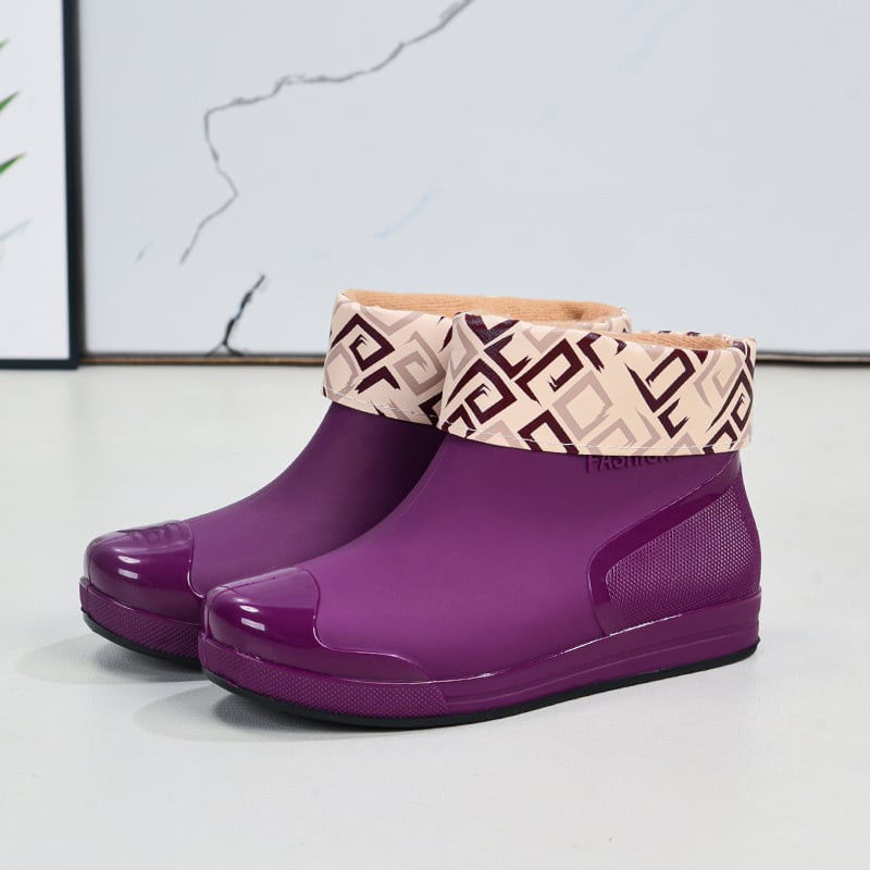 Ženske kišne čizme, vodootporne, protuklizne, gornji dio od PVC-a, niski 1-3 cm, slip-on