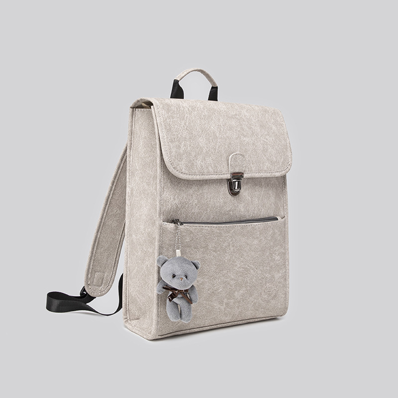 Унисекс PU раница за лаптоп с капак - отделение за лаптоп, джоб с цип и джоб за телефон, водоустойчива, защита срещу кражба, за ежедневна употреба