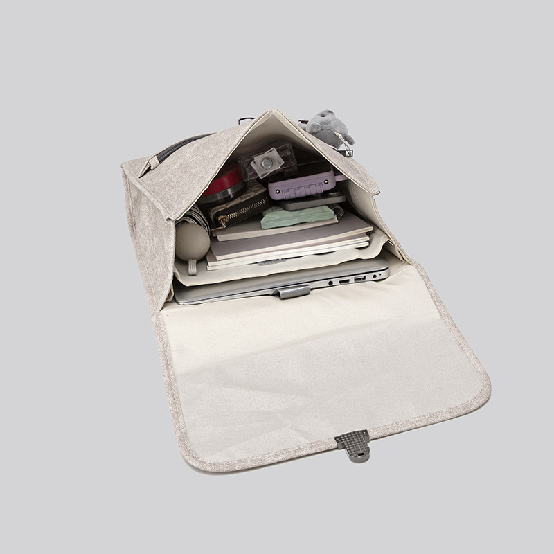 Унисекс PU раница за лаптоп с капак - отделение за лаптоп, джоб с цип и джоб за телефон, водоустойчива, защита срещу кражба, за ежедневна употреба