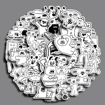 Αυτοκόλλητα ημερολογίου – κουτάβι σε καρτούν στυλ, γλυκό, μινιμαλιστικός σχεδιασμός; 70 τεμάχια; Κόλλα: Ναι; Κατασκευή: Εκτύπωση