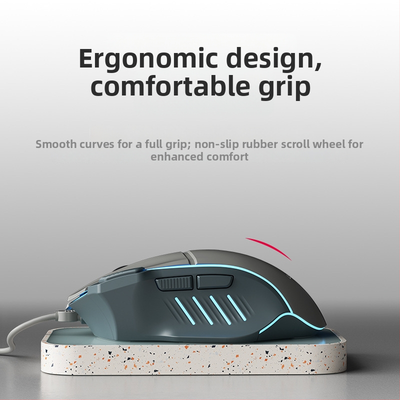 G1Pro Drôtová herná myš, 7200 DPI, 8 tlačidiel, USB, 1,5 m kábel, ergonómia