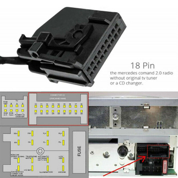 Mercedes Bluetooth AUX Mikrofon adapter za Comand W208 – ABS, 12V, Bluetooth Retrofit, Model 5