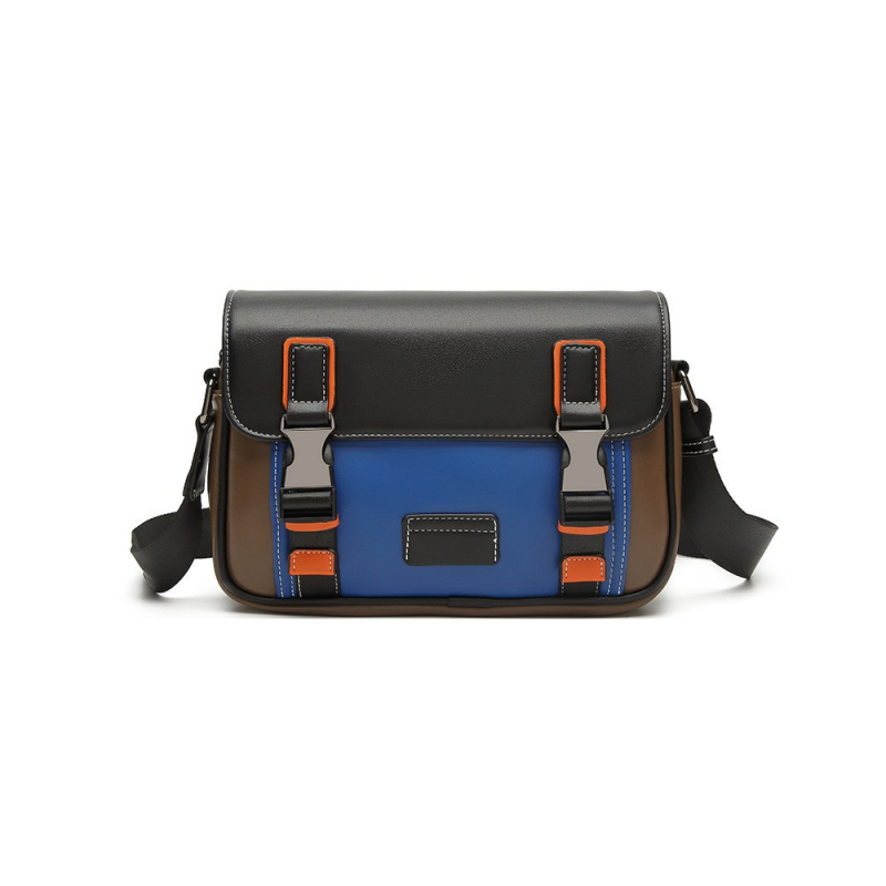 Férfiaknak szóló crossbody táska PU bőrből, vízálló, kockás mintázat, poliészter bélés, Fairy wood Márka