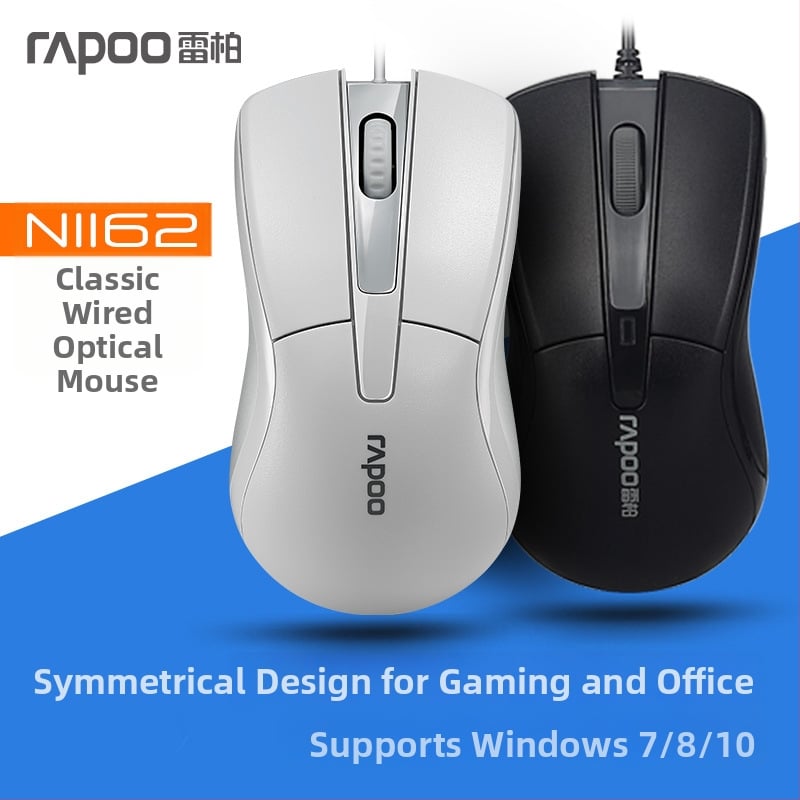 Rapoo N1162 optická myš, USB káblová, 1000dpi