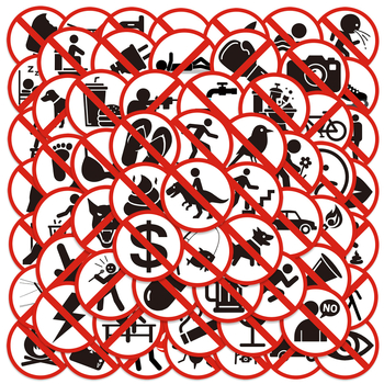 63 darabos vicces graffiti matricák logó nélküli készlet – önragadó PVC, nyomtatott matricák, modern minimál stílus, ideális dekorációhoz tervezőknek, jegyzetfüzetekhez és telefonokhoz