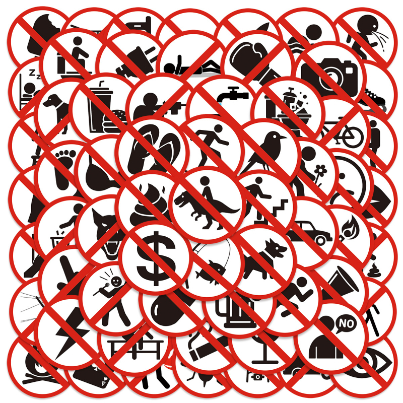 63 darabos vicces graffiti matricák logó nélküli készlet – önragadó PVC, nyomtatott matricák, modern minimál stílus, ideális dekorációhoz tervezőknek, jegyzetfüzetekhez és telefonokhoz