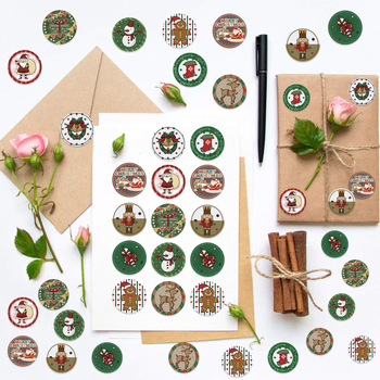 Yihe Gingerbread Man Χριστουγεννιάτικα αυτοκόλλητα σε ρολό για DIY θήκη κινητού, αδιάβροχο PVC, γλυκό στυλ, 45 g, εκτύπωση