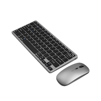 Set de tastatură și mouse fără fir, 100 de taste, Bluetooth și 2.4G în modul dual, plug-and-play, ergonomic