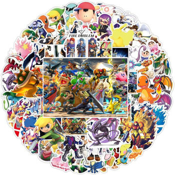 Σετ αυτοκόλλητων – 100 τεμάχια graffiti αυτοκόλλητα σε στυλ καρτούν anime για αποσκευές, φορητό υπολογιστή, μοτοσικλέτα και κινητό • χαριτωμένο στυλ • εκτύπωση