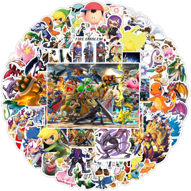 Σετ αυτοκόλλητων – 100 τεμάχια graffiti αυτοκόλλητα σε στυλ καρτούν anime για αποσκευές, φορητό υπολογιστή, μοτοσικλέτα και κινητό • χαριτωμένο στυλ • εκτύπωση