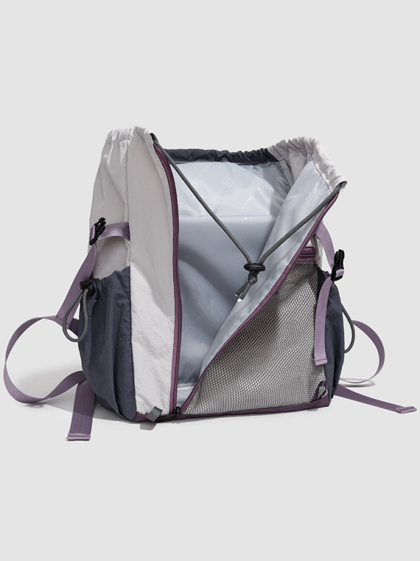 Ceļojumu mugursoma - neilons, rāvējslēdzējs, iekšējās kabatas telefona un dokumentu glabāšanai, iekšējais nodalījums