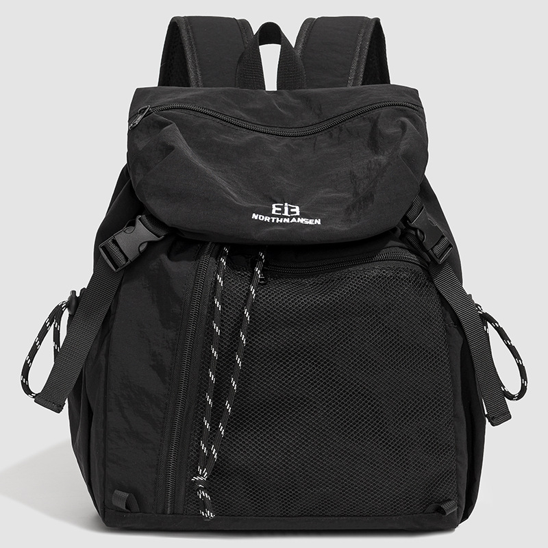 Ceļojumu mugursoma - neilons, rāvējslēdzējs, iekšējās kabatas telefona un dokumentu glabāšanai, iekšējais nodalījums