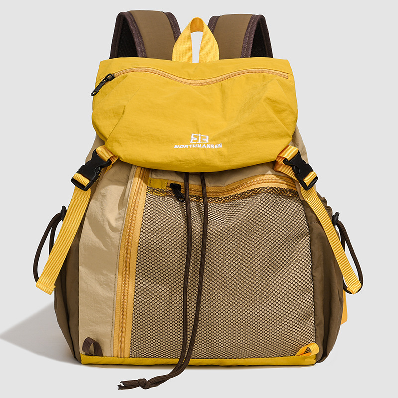 Ceļojumu mugursoma - neilons, rāvējslēdzējs, iekšējās kabatas telefona un dokumentu glabāšanai, iekšējais nodalījums