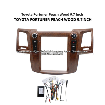 Rám Android navigácie Vigo pre Toyota Fortuner 2005-2014, panel veľkého displeja, model Vigo, hmotnosť 2,2 kg, materiál plast