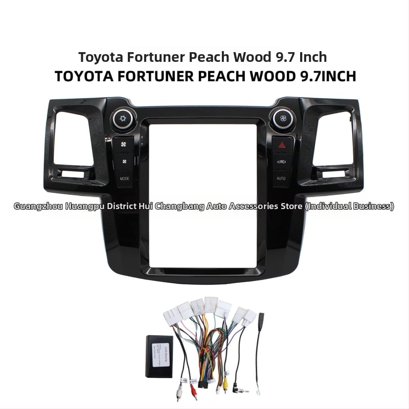 Rám Android navigácie Vigo pre Toyota Fortuner 2005-2014, panel veľkého displeja, model Vigo, hmotnosť 2,2 kg, materiál plast
