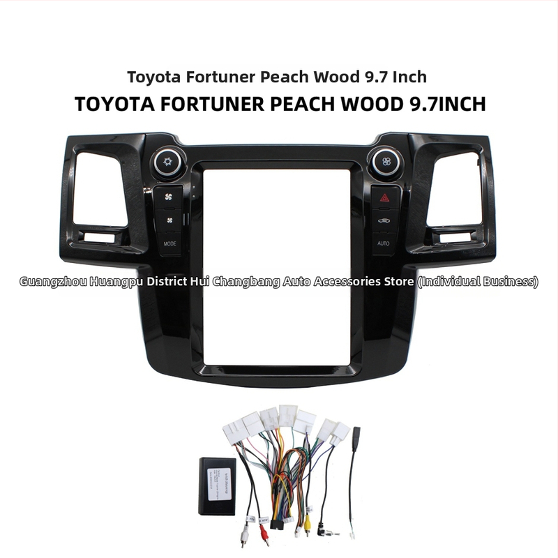 Rám Android navigácie Vigo pre Toyota Fortuner 2005-2014, panel veľkého displeja, model Vigo, hmotnosť 2,2 kg, materiál plast