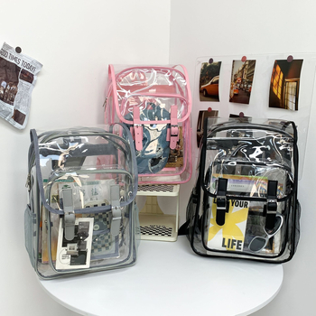 PVC mugursoma ar tri-dimensiju ārējo dizainu, vāka tipa atvērums, brīvdienu ceļojumiem, vasara 2024