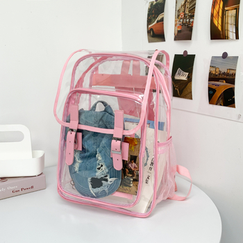 PVC mugursoma ar tri-dimensiju ārējo dizainu, vāka tipa atvērums, brīvdienu ceļojumiem, vasara 2024