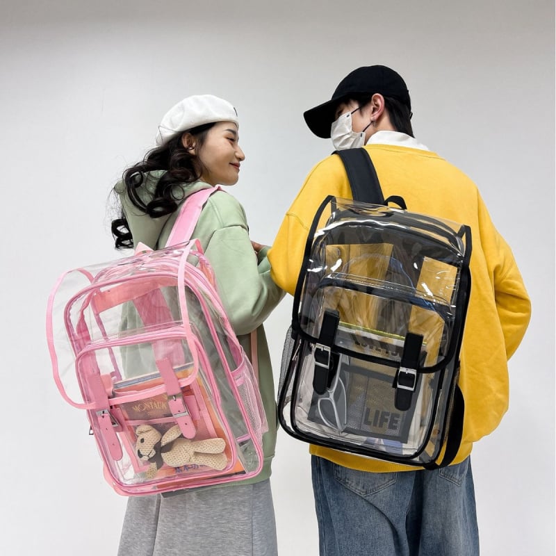 PVC mugursoma ar tri-dimensiju ārējo dizainu, vāka tipa atvērums, brīvdienu ceļojumiem, vasara 2024