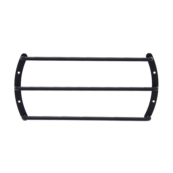 Auto subwoofer u drvenom kućištu, metalnim zaštitnim šipkama i zaštitnim pokrovom