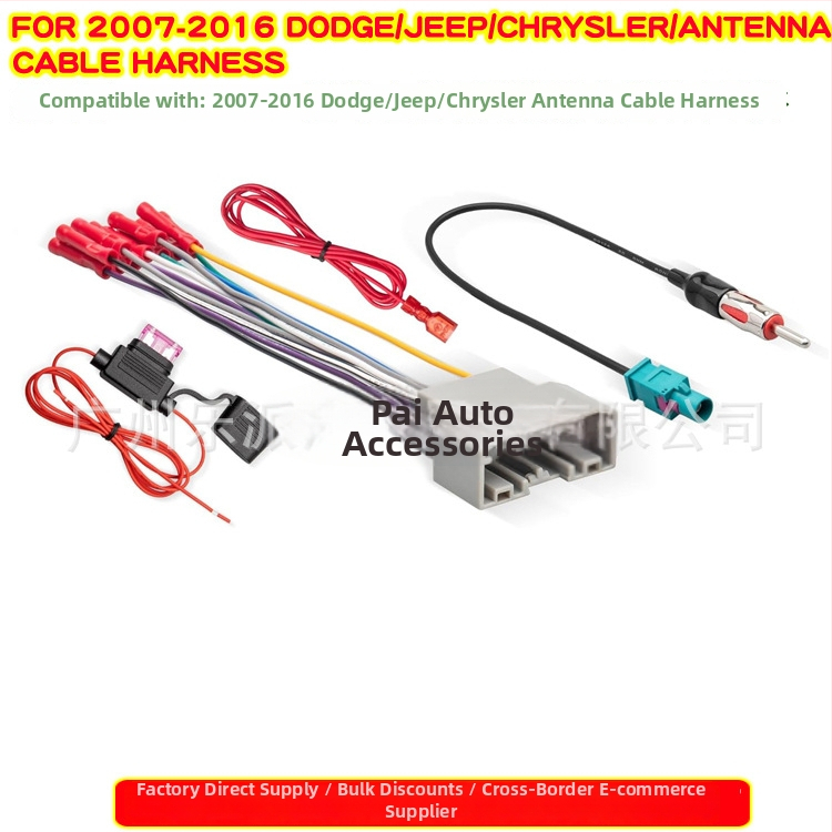 Peak GB-102B 2-DIN DVD zapojenie káblov pre rámček audia Jeep, nerezová oceľ, 12V, 80 g