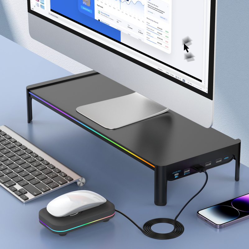 Mouse trackball cablat USB, 1000dpi, 3 butoane, cablu 1,5 m, funcție mișcare automată anti-sleep