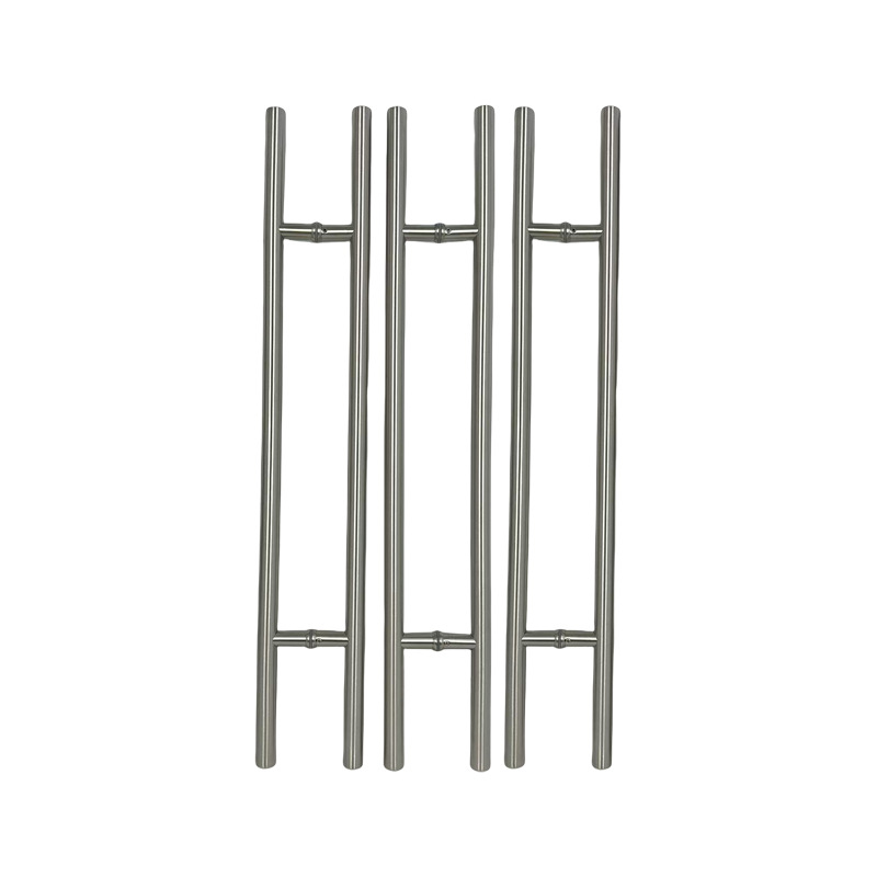 Drška za vrata od nehrđajućeg čelika za staklena vrata, cijevnog oblika, završna površina s četkanim efektom, elektrogalvanizacija