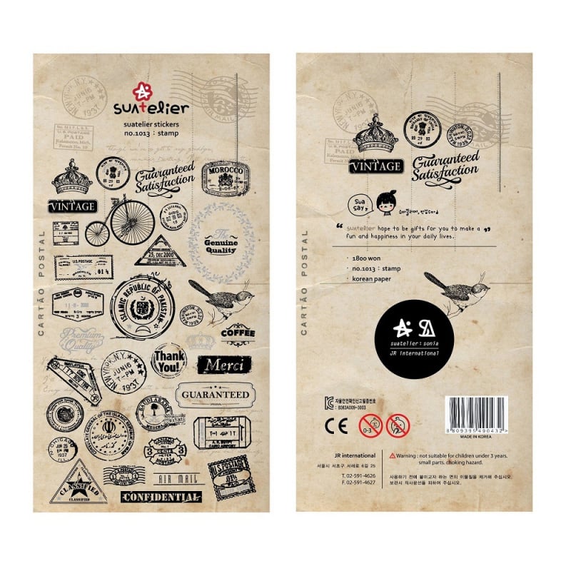 suatelier Telefónne dekoratívne samolepky — PVC, vodotesné, kreslený štýl, tlač