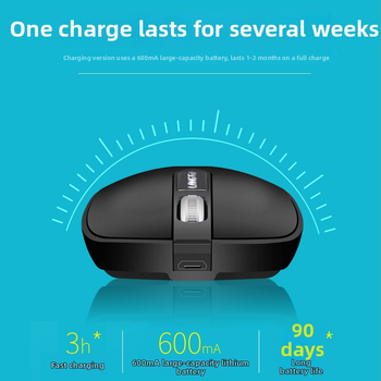 Tichá bezdrôtová myš s nabíjateľnou batériou, 1200 DPI, 2.4G USB, ergonický dizajn, Model T2