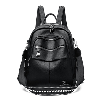 Rucsac pentru femei - piele PU moale, pentru călătorii de recreere, închidere cu fermoar, iarnă 2025