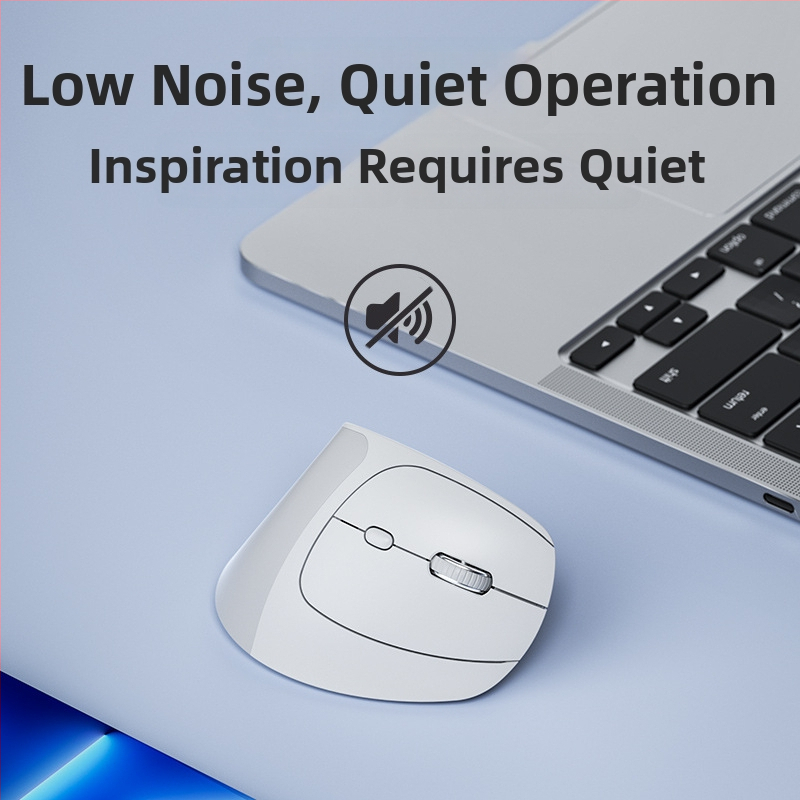 X9 Ergonomiskā vertikālā bezvadu pele ar Bluetooth un 2,4 GHz dubultmodu, klusā birojā pele