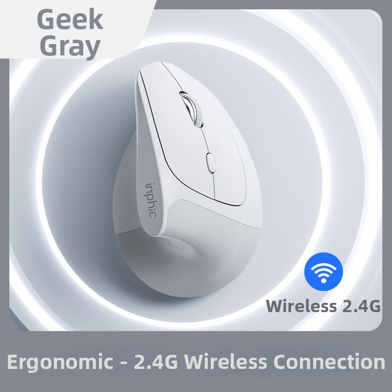X9 Ergonomiskā vertikālā bezvadu pele ar Bluetooth un 2,4 GHz dubultmodu, klusā birojā pele