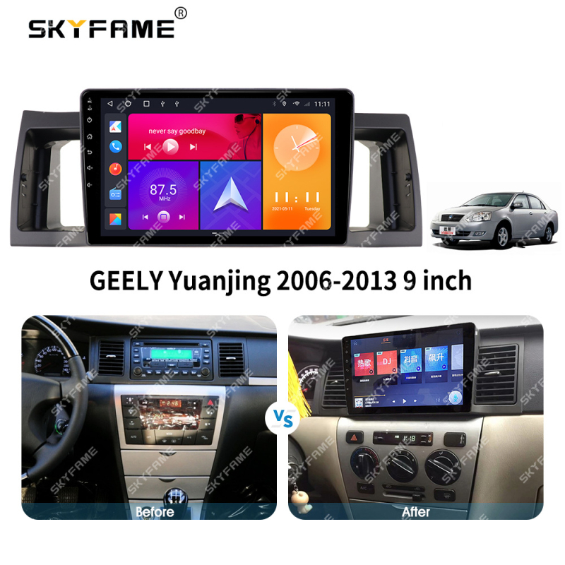 Ramă panou bord auto SKYFAME GELLY1219, cadru pentru monitor TFT LED IPS, 12V, 200W, 2,5kg, componente plastice