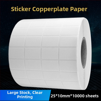 Dvipusiai lipni vario plokštės etiketė – blizgi paviršius, vandens pagrindu lipalas, storis 80 mm, taikoma elektronikai, maistui, medicinai, kosmetikai, drabužiams