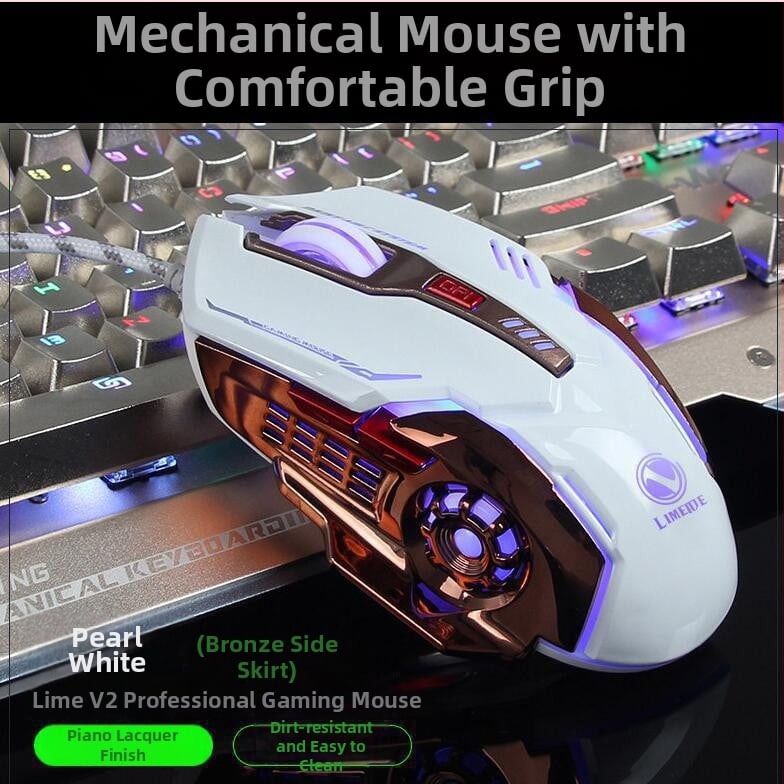 LIMEIDE Q7 USB optická herná myš pre desktop, 1200 DPI, 7 tlačidiel, kábel 1,5 m