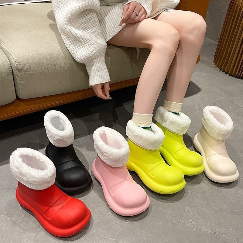 Ženske EVA kišne čizme, srednje visine, vodootporne, protuklizne potplata, niski pet 1–3 cm, za četiri sezone