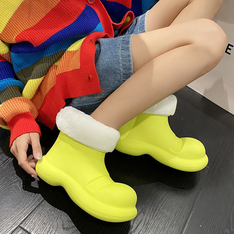 Ženske EVA kišne čizme, srednje visine, vodootporne, protuklizne potplata, niski pet 1–3 cm, za četiri sezone