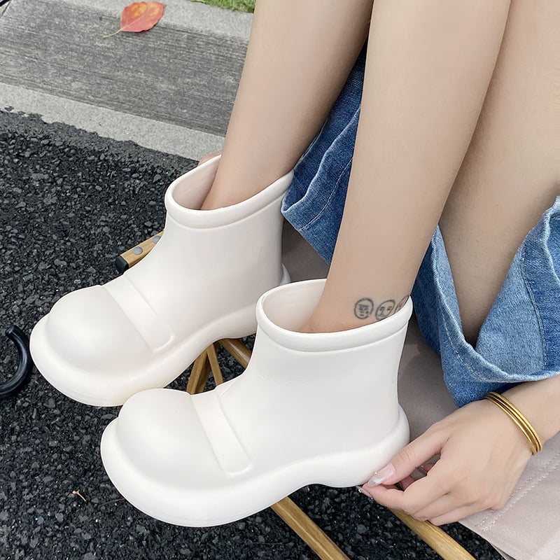 Ženske EVA kišne čizme, srednje visine, vodootporne, protuklizne potplata, niski pet 1–3 cm, za četiri sezone