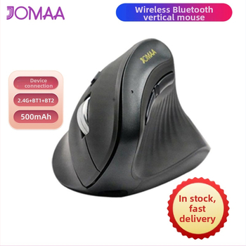 JOMAA bezdrôtová vertikálna myš, 4000 DPI, dvojmód 2,4G/Bluetooth, nabíjateľná, 6 tlačidiel
