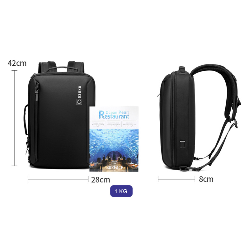 Üzleti laptop hátizsák, kapacitás 20-35 L, Oxford anyag, vízálló, kopásálló, kompatibil 15,6 hüvelykes laptophoz