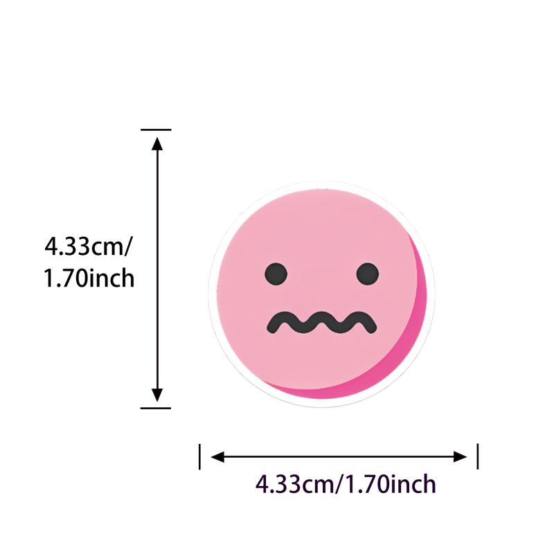 PVC samolepky s karikatúrnym úsmevom – sladký štýl, tlač, bez personalizácie, tlač loga nie je možná