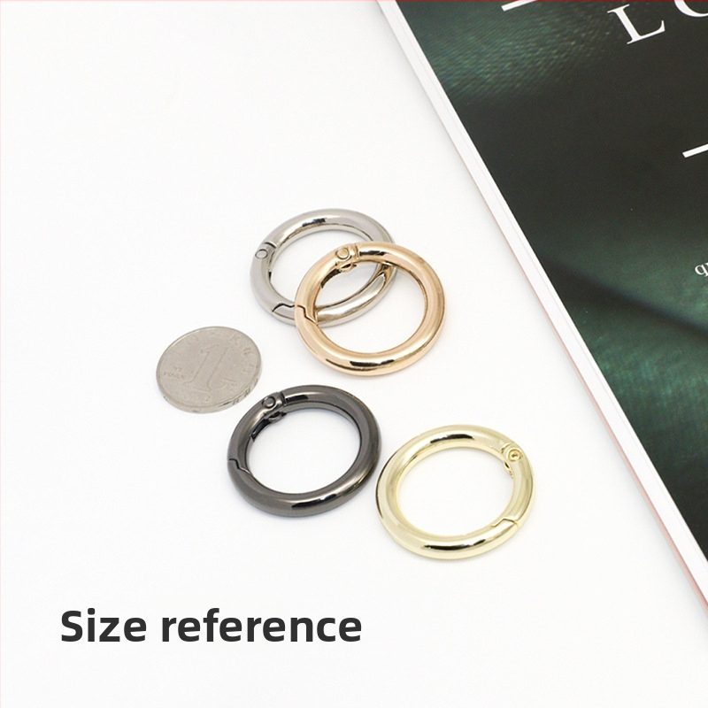 Ανοικτός ελατηριωτός δακτύλιος για αξεσουάρ τσαντών - κράμα, μοντέλο KZ002, Καλοκαίρι 2022