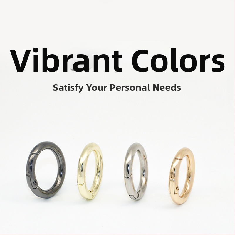 Ανοικτός ελατηριωτός δακτύλιος για αξεσουάρ τσαντών - κράμα, μοντέλο KZ002, Καλοκαίρι 2022