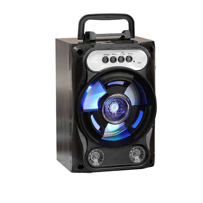 Bluetooth zvučnik s karaoke mikrofonom, slot za karticu i FM radio — Bluetooth 5.3, 3W izlaz, ugrađena baterija 800–1000 mAh