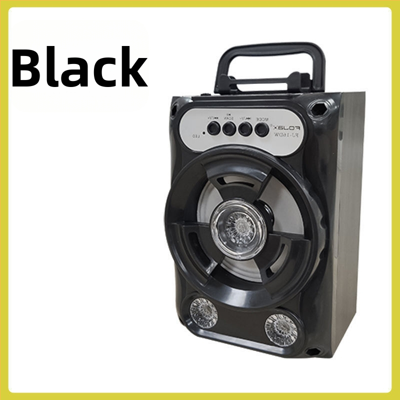 Bluetooth zvučnik s karaoke mikrofonom, slot za karticu i FM radio — Bluetooth 5.3, 3W izlaz, ugrađena baterija 800–1000 mAh